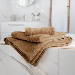Asciugamano bagno cotone bio (70 x 130 cm) Méline Camel