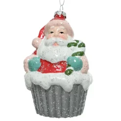 KAEMINGK Addobbi Natalizi-Babbo Natale da appendere Cupcake