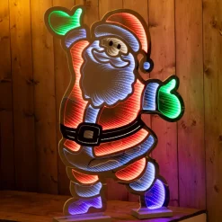 KAEMINGK Decorazioni E Oggetti Natalizi|Oggetti Decorativi E Illuminati-Babbo Natale luminoso 438 LED (H60 cm) Infinity Bianco freddo/