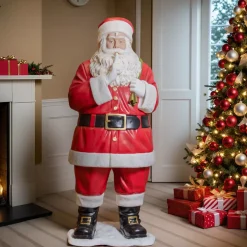 EMINZA Babbo Natale Animali E Personaggi|Personaggi E Oggetti Grande Dimensione-Babbo Natale Tradizionale Gigante (H182 cm) Klaus silenzio sto arrivando