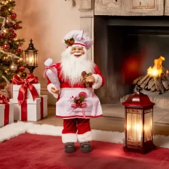 JJA Babbo Natale Animali E Personaggi-Babbo Natale tradizionale (H60 cm) Gautier il cuoco