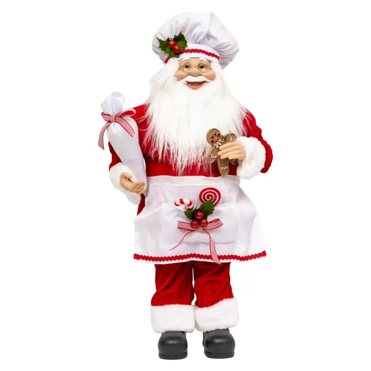 JJA Babbo Natale Animali E Personaggi-Babbo Natale tradizionale (H60 cm) Gautier il cuoco