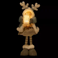 JJA Oggetti Decorativi E Illuminati|Babbo Natale Animali E Personaggi-Bambola luminosa in piedi (H34 cm) Alice e candela
