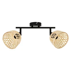 OSTARIA Lampade Da Parete-Barra di faretti 2 paralumi Hanoi Beige