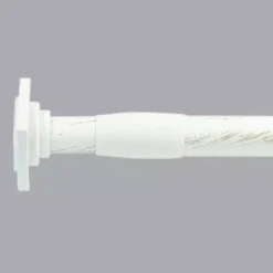 Bastone tenda autobloccante estensibile (L70 - L120 cm / Ø22 mm) Quadrato Bianco