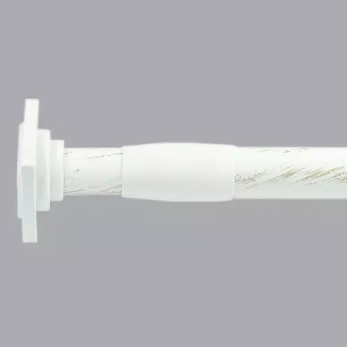 Bastone tenda autobloccante estensibile (L110 - L200 cm / Ø22 mm) Quadrato Bianco