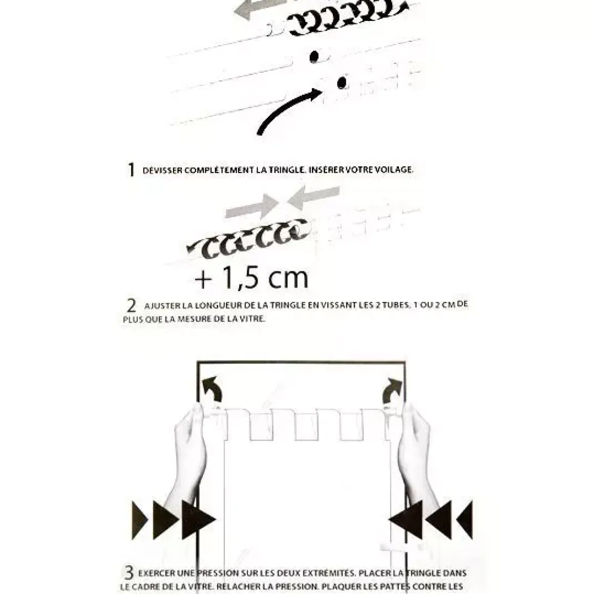 Bastone tenda Fix'vit (30 a 50 cm) Bianco