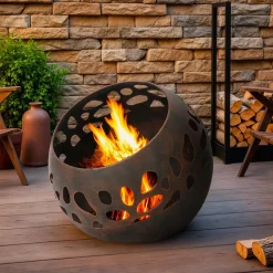 #N/A Braciere-Braciere da esterno rotondo (D50 x H45 cm) Pyra antico