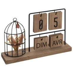 ATMOSPHERA Elementi Decorativi-Calendario e metallo Beige