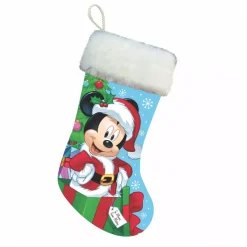 CHRISTMAS INSPIRATIONS Calza E Berretto E Vestito Di Natale|Addobbi Di Natale Disney-Calzetta di Natale Disney Mickey