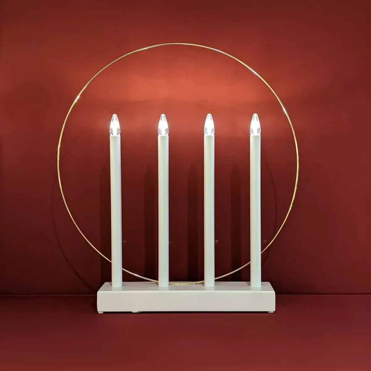 KAEMINGK Decorazioni E Oggetti Natalizi-candeliere cerchio a pile con luci 4 LED