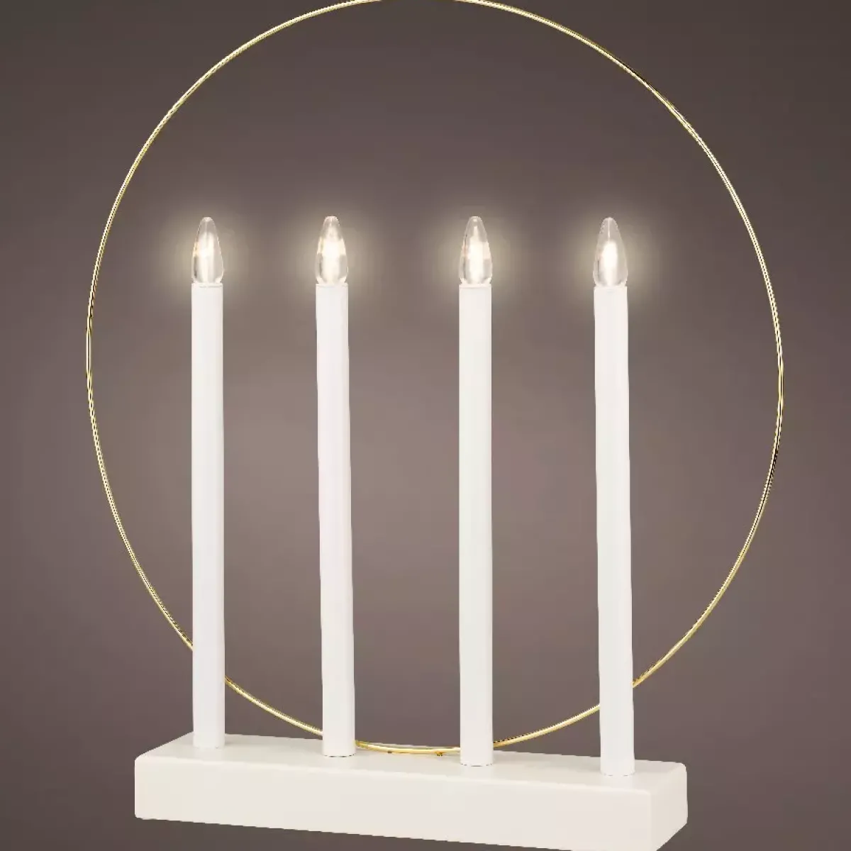 KAEMINGK Decorazioni E Oggetti Natalizi-candeliere cerchio a pile con luci 4 LED
