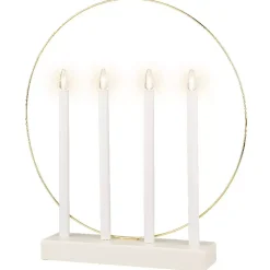 KAEMINGK Decorazioni E Oggetti Natalizi-candeliere cerchio a pile con luci 4 LED