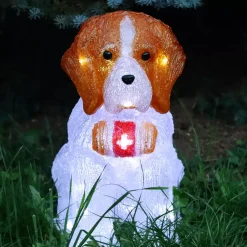 Feeric Lights & Christmas Oggetti Decorativi E Illuminati-Cane luminoso Saint Bernard 40 LED