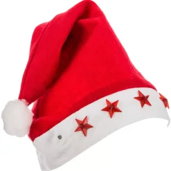 KOOPMAN Calza E Berretto E Vestito Di Natale-Cappello di Babbo Natale luminoso stella per adulti