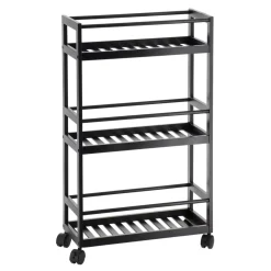 TENDANCE Contenitori Bagno|Mobili Bagno-Carrello a rotelle a 3 livelli (H75 cm) Japandi