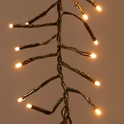 KAEMINGK Ghirlande Di Luci-Cascata luminosa 2 m 480 LED cavo nero Effetto scintillante Bianco caldo dorato