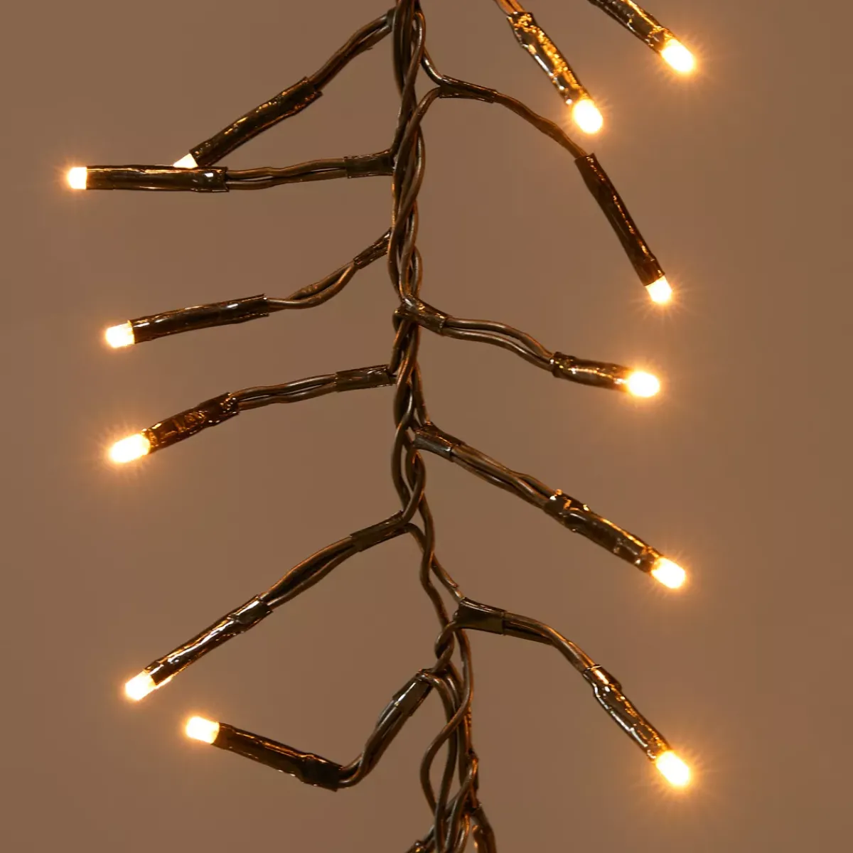 KAEMINGK Ghirlande Di Luci-Cascata luminosa 2 m 480 LED cavo nero Effetto scintillante Bianco caldo dorato