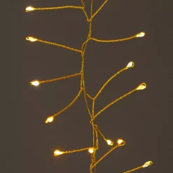 KAEMINGK Ghirlande Di Luci-Cascata luminosa 1 m 600 Micro LED cavo oro 6 discese Bianco caldo e dorato caldo