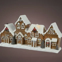 KAEMINGK Decorazioni E Oggetti Natalizi|Oggetti Decorativi E Illuminati-Case decorative luminose con pile (H12 cm) Villaggio delizia Bianco caldo