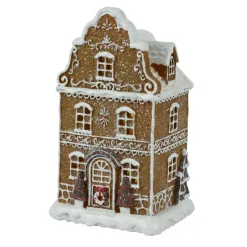 KAEMINGK Villaggio Di Natale Luminoso-Casetta del villaggio a pile (H20 cm) Dolcezza pan di spezie