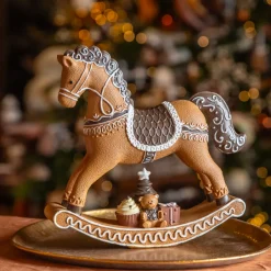 KAEMINGK Decorazioni E Oggetti Natalizi|Decorazione Da Tavola-Cavallo a dondolo (H20 cm) Biscotto Pan di zenzero