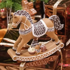 KAEMINGK Decorazioni E Oggetti Natalizi|Decorazione Da Tavola-Cavallo a dondolo (H20 cm) Biscotto Pan di zenzero