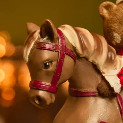 KAEMINGK Decorazioni E Oggetti Natalizi-Cavallo a Dondolo (H20 cm) Piccolo orso natalizio