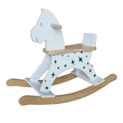 EMINZA Oggetti Decorativi Bambini-Cavallo a dondolo legno (H53 cm) Stars