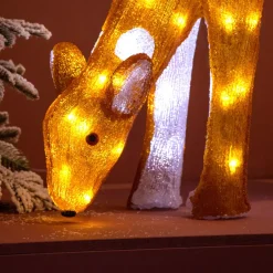 EMINZA Oggetti Decorativi E Illuminati-Cerbiatto luminoso Lilo Marrone 100 LED