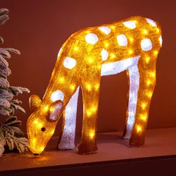 EMINZA Oggetti Decorativi E Illuminati-Cerbiatto luminoso Lilo Marrone 100 LED