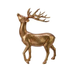 KAEMINGK Babbo Natale Animali E Personaggi-Cervo decorativo (H26 cm) Bosco incantato Dorato