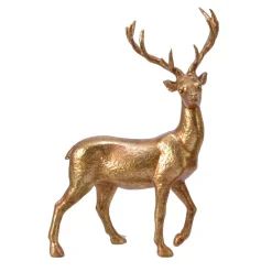 KAEMINGK Babbo Natale Animali E Personaggi-Cervo decorativo (H22 cm) Foresta incantata Dorata