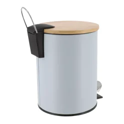 TENDANCE Accessori Bagno-Cestino da bagno a pedale con freno di caduta Timeless Azzurro