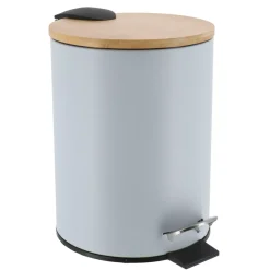 TENDANCE Accessori Bagno-Cestino da bagno a pedale con freno di caduta Timeless Azzurro