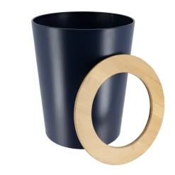 TENDANCE Accessori Bagno-Cestino da bagno 5L Purebamboo Blu marino