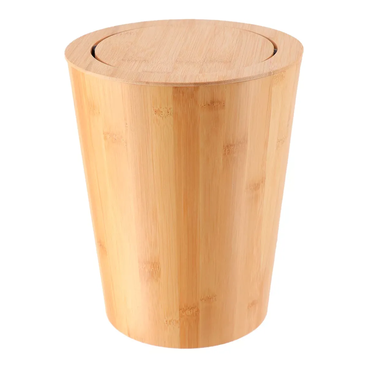 TENDANCE Accessori Bagno-Cestino per il bagno in bambù con coperchio inclinabile Naturo