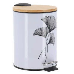 TENDANCE Accessori Bagno-Cestino per il bagno in bambù con chiusura ammortizzata Zen Gingko