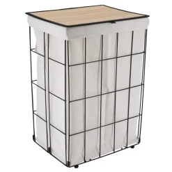 TENDANCE Accessori Bagno-Cesto portabiancheria pieghevole (H60 cm) Industriale