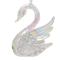 KAEMINGK Addobbi Natalizi-Cigno da appendere (H10 cm) Ice iridescente