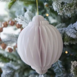 KAEMINGK Addobbi Natalizi|Decorazioni E Oggetti Natalizi-Cipolla di carta da appendere (H15 cm) Chiusura Magnetica Bianca