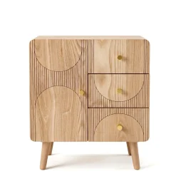 EMINZA Credenze E Cassettiere-Comò cassettiera 4 cassetti in legno (H60 cm) Mila