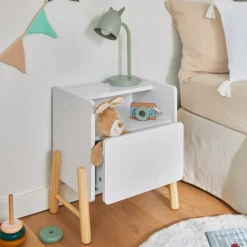 EMINZA Mobili Bambini-Comodino con cassetto bambino legno (H49 cm) Gabin