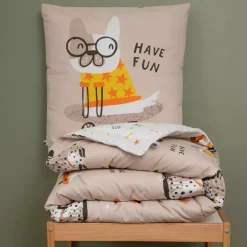 Completo lenzuola per bambini con una federa in cotone (140 x 200 cm) Isidore Multicolore