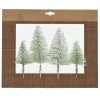 KAEMINGK Addobbi Natalizi-Confezione di 4 alberi di Natale da appendere su clip (14 cm) Verde innevato