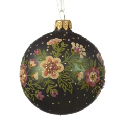 KAEMINGK Palline Di Natale-Confezione di 6 palline di Natale (D80 mm) in vetro Bouquet