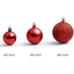 EMINZA Palline Di Natale-Confezione di 30 palline di Natale assortite New Alpine
