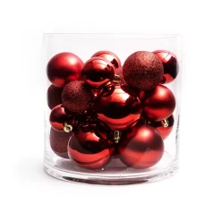 EMINZA Palline Di Natale-Confezione di 30 palline di Natale assortite New Alpine
