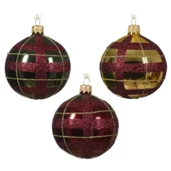 KAEMINGK Palline Di Natale-Confezione di 6 palline di Natale (D80 mm) in vetro Linéa