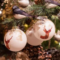 KAEMINGK Palline Di Natale-Confezione di 3 palline di Natale (D80 mm) in vetro Comète